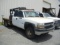 2002 CHEVROLET 3500 FLATBED TRUCK,  EXTENDED CAB, 4X4, GAS, AUTOMATIC, PS A