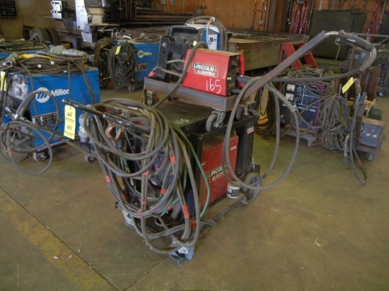 LINCOLN FLEXTEC 450 WELDER,  WITH LF-72 WIRE FEED