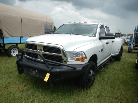 2012 DODGE RAM 3500 PICKUP TRUCK, 159,900 mi,  CEW CAB, 4X4, CUMMINS DIESEL