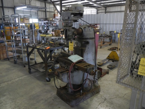BRIDGEPORT MILLING MACHINE,  3 PHASE ELECTRIC LOAD OUT FEE: $50.00 S# J4759