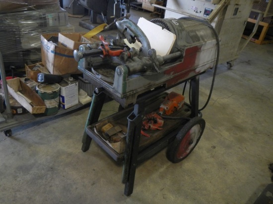 RIDGID 535 ELECTRIC PIPE THREADER ON CART   LOAD OUT FEE: $10.00