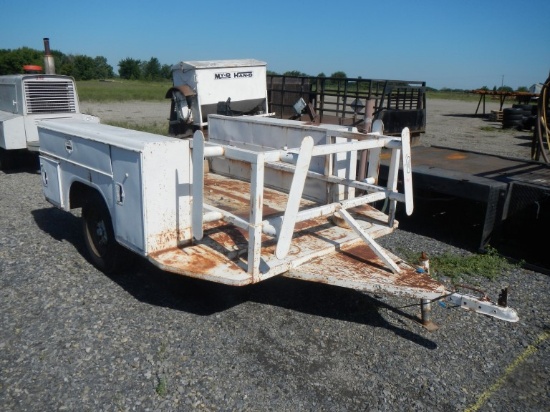 UTILITY TRAILER,  WITH SIDE MOUNT TOOLBOXES