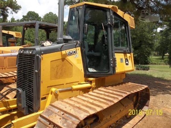 2010 JOHN DEERE 650J LGP CRAWLER DOZER, 5,494 hrs,  CAB, AC, S# 1549