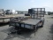 SHOPBUILT TAG TRAILER,  16', TANDEM AXLE, ELECTRIC BRAKES, ANGLE IRON SIDE