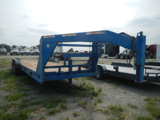 2006 DIAMOND C FLATBED TRAILER,  GOOSENECK, 24', TANDEM AXLE S# 1102784