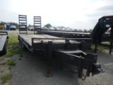 1974 BELSHE 22' EQUIPMENT TRAILER,  PINTLE HITCH, 18' DECK, 4' DOVETAIL, FO
