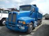 1994 KENWORTH T600 DUMP TRUCK,  CAT 350 DIESEL, SUPER 10 SPEED, TWIN SCREW,