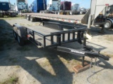 2018 HIGH LINE 5X14 UTILITY TRAILER,  TANDEM AXLE, ELECTRIC BRAKES, RAMPS,