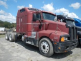 1990 KENWORTH T600 TRUCK TRACTOR,  CAT 3406B DIESEL, 13 SPEED, 60