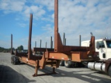 1999 SUN 40' PLANTATION LOG TRAILER,  (IS WRECKED) WITH PARTS MISSING, TAND