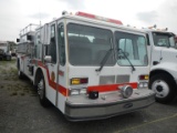 1985 E-ONE FIRE TRUCK PUMPER TRUCK,  DETROIT DIESEL, AUTOMATIC, RUNS, WORKS