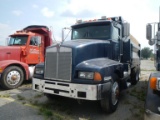 1989 KENWORTH T600 DUMP TRUCK,  CAT 3406 DIESEL, 13 SPEED, TWIN SCREW, AIR