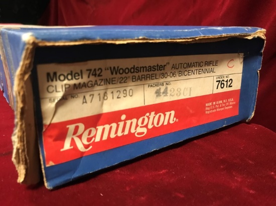 Remington Model 742 Bicentennial 30-06 Semi-Automatic Rifle – NIB W Paper W