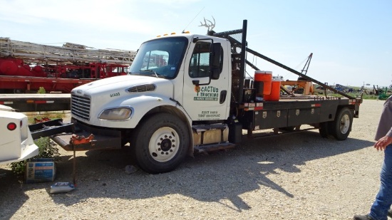 2013 FREIGHTLINER BUSINESS CLASS M2 GIN POLE TRUCK, 177,360+ mi on meter,4,