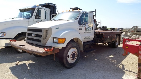 2004 FORD F-750 XL SUPER DUTY GIN POLE TRUCK, 249,906+ mi,  CAT C7 230-HP D