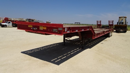 2007 VIKING VFD46R16F35T LOWBOY TRAILER,  35-TON, TOP DECK, RAMP TO LOAD DE