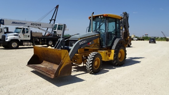 2012 JOHN DEERE 310SJ BACKHOE, 2,182+ hrs,  4 X 4, CAB, AC, REAR AUXILIARY