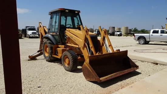 2000 CASE 580L BACKHOE, 4,504+ hrs,  4 X 4, CAB S# JJG0300459 C# 50008