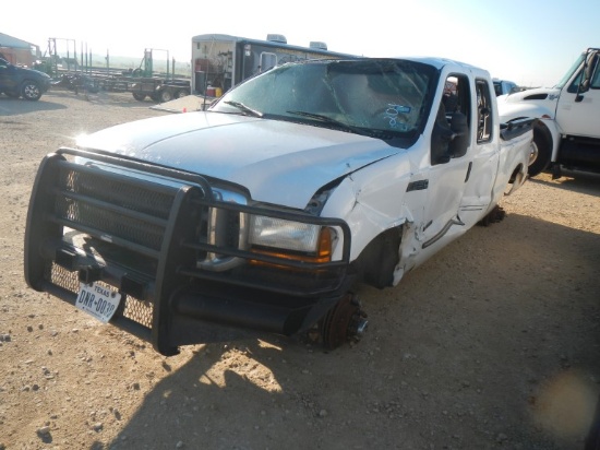 2000 FORD F-250 PICKUP TRUCK,  EXTENDED CAB, 4X4, POWERSTROKE DIESEL, AT, P