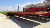 1985 HOBBS FLATBED TRAILER,  SLIDING TANDEMS, AIR RIDE, WOOD FLOOR S# 1H5P0