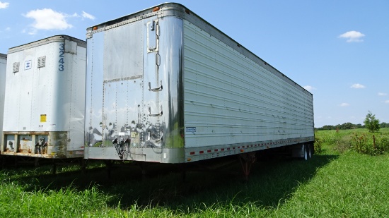 AMERICAN 48' VAN TRAILER,  SLIDING TANDEMS ON AIR RIDE, 24.5 TIRES ON BUDD