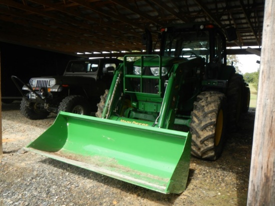 2013 JOHN DEERE 6115M WHEEL TRACTOR, 916 hrs,  MFWD, WITH H350 LOADER, CAB,