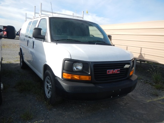 2014 GMC G13405 CARGO VAN,  V8 GAS, AUTOMATIC, PS, AC S# 153107