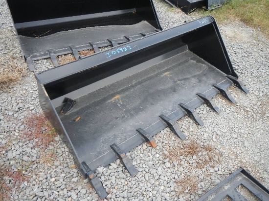 BUCKET WITH TEETH,  72", FOR SKID STEER