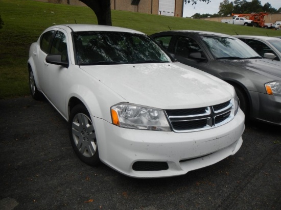 2012 DODGE AVENGER CAR, 92,738+ mi,  4-DOOR, V6, AUTOMATIC, PS, AC S# 1C3CD