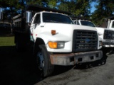 1995 FORD F800 DUMP TRUCK, 283,738+ MILES  CUMMINS DIESEL, 5+2 SPEED, PS, S