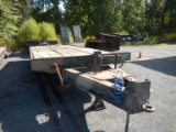 2001 CUSTOM 20TT242 PINTLE HITCH EQUIPMENT TRAILER,  19' DECK, 5' DOVETAIL,