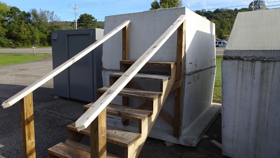 5’ X 7’ CONCRETE FLAT TOP STORM SHELTER – 6’ 4” INSIDE HEIGHT