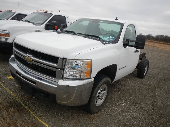 2009 CHEVROLET 2500 HD CAB & CHASSIS,  GAS, AUTOMATIC, S# 3159007