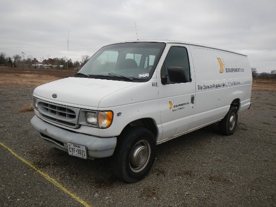 1999 FORD E2 50 SERVICE VAN,  GAS, AUTOMATIC, PS, AC, 138" WHEELBASE, DOUBL