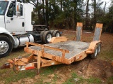 2009 ANDERSON UTILITY TRAILER,  15', 2' DOVETAIL, FOLDING RAMPS, TANDEM AXL