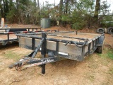 2013 TRAIL MASTER 16' PIPE RAIL UTILITY TRAILER,  TANDEM 3,500 LB AXLES, SP