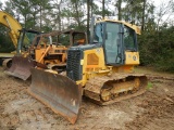 JOHN DEERE 450J LGP CRAWLER DOZER, 5014 hrs,  EROPS, 6 WAY BLADE, CAB, AC,