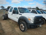2011 FORD F450 CAB & CHASSIS, 115,433 MILES  CREW CAB, 6.7L POWERSTROKE DIE