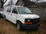 2005 CHEVROLET 2500 CARGO VAN,  V8 GAS, AT, PS, AC, S# 155634