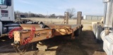 KAUFMAN FLATBED EQUIPMENT TRAILER,  20' BED, 4' DOVETAIL, TANDEM AXLE, FOLD