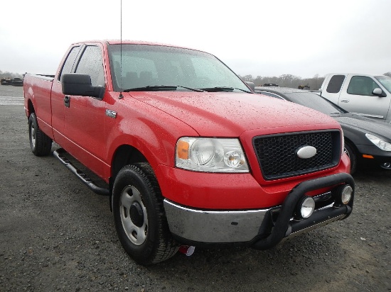 2006 FORD F150 PICKUP TRUCK, 202,850  EXTENDED CAB, V8 GAS, AUTOMATIC, 4X4,