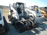 2010 BOBCAT S250 SKID STEER LOADER, 3,994 hrs,  ROPS CAGE, GRAPPLE HYDRAULI