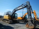 2017 JOHN DEERE 210G LC HYDRAULIC EXCAVATOR,  CAB, AC, 1,326 HRS AND WITH 5