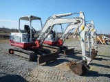 2014 TAKEUCHI TB235 MINI EXCAVATOR, 756 hrs,  RUBBER TRACKS, CANOPY, AUX BO