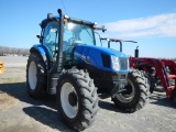 2015 NEW HOLLAND T6.155 TRACTOR, 2,252 hrs,  CAB, AC, HYDRAULIC REMOTES, PT