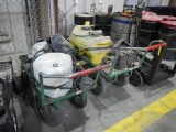 (2) SHOP CARTS WITH 25 GALLON SPRAY TANK, BATTERY, PUMP AND HOSE   LOAD OUT