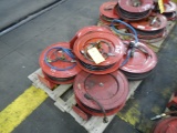 (5) AIR HOSE REELS WITH HOSE   LOAD OUT FEE: $5.00