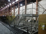 ALUMINUM MOBILE PLATFORM WITH STAIRS ON EACH SIDE   LOAD OUT FEE: $5.00