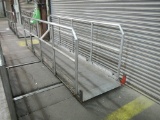 14' ALUMINUM BRIDGE WITH SAFETY RAIL   LOAD OUT FEE: $5.00