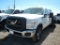 2012 FORD F350 FLATBED TRUCK,  CREW CAB, POWERSTROKE DIESEL, AUTOMTIC, PS,